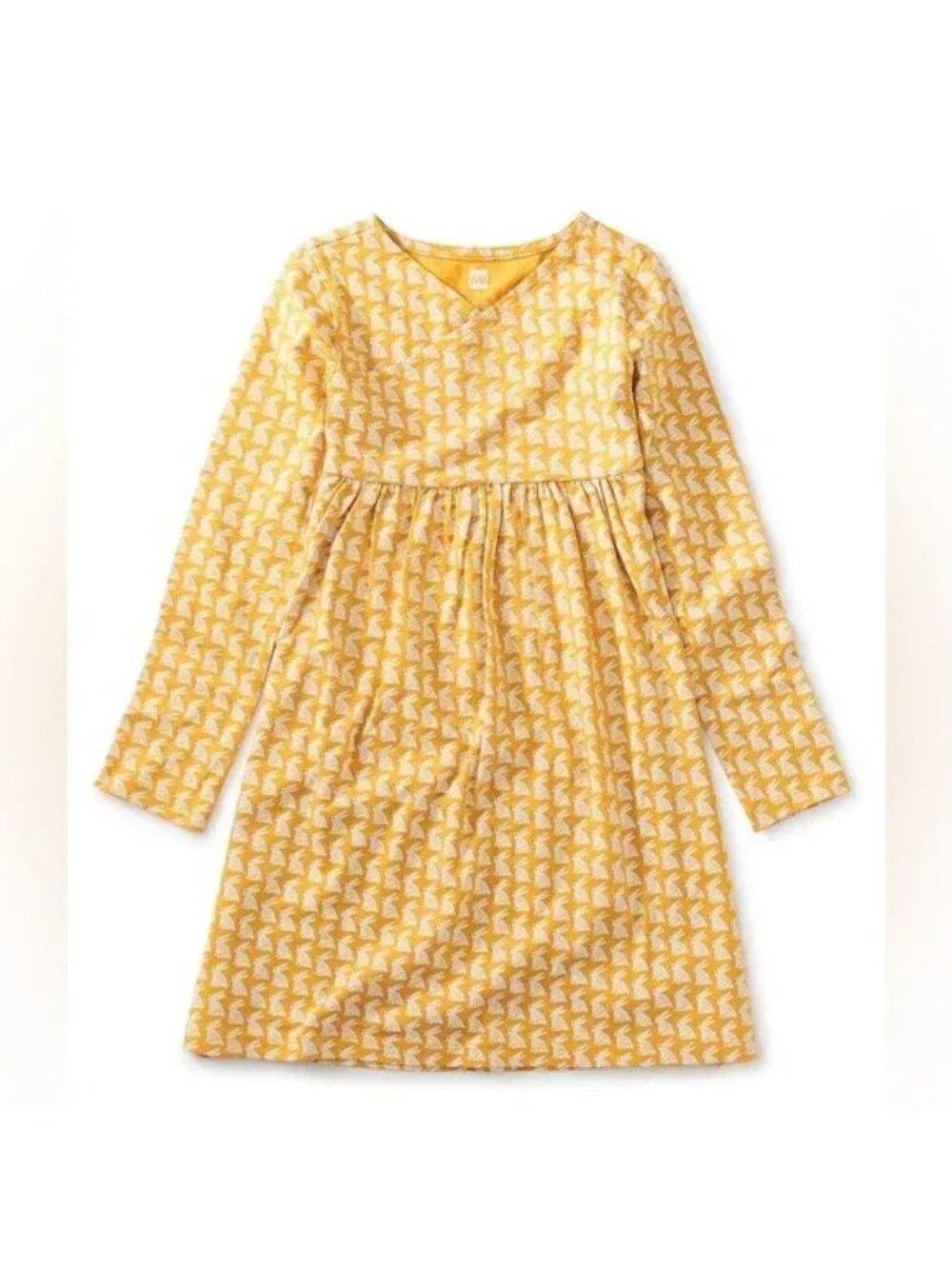 Tea Collection Yellow Bunny Dress, Size 7